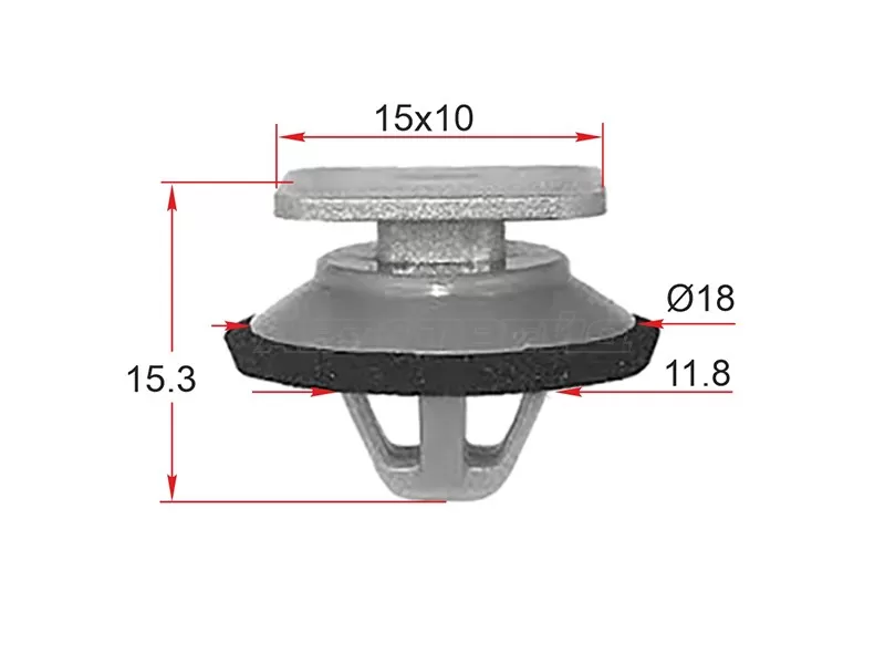 Клипса накладки кузова MAZDA (1 шт.) (SAT: ST-KJ-2521)