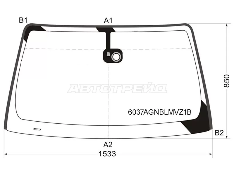 Стекло лобовое (Датчик дождя / Молдинг) Nissan Frontier 04-21  / Navara 04-15  / Pathfinder 04-14  / Xterra 05-15 (FUYAO: 6037AGNBLMVZ1B)