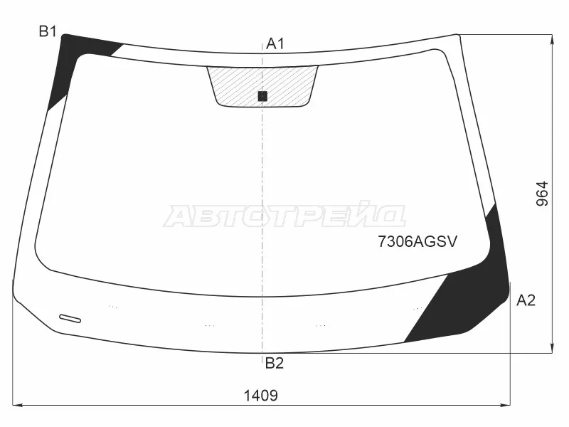 Стекло лобовое RENAULT DUSTER 21- (AGC: 7306AGSV)