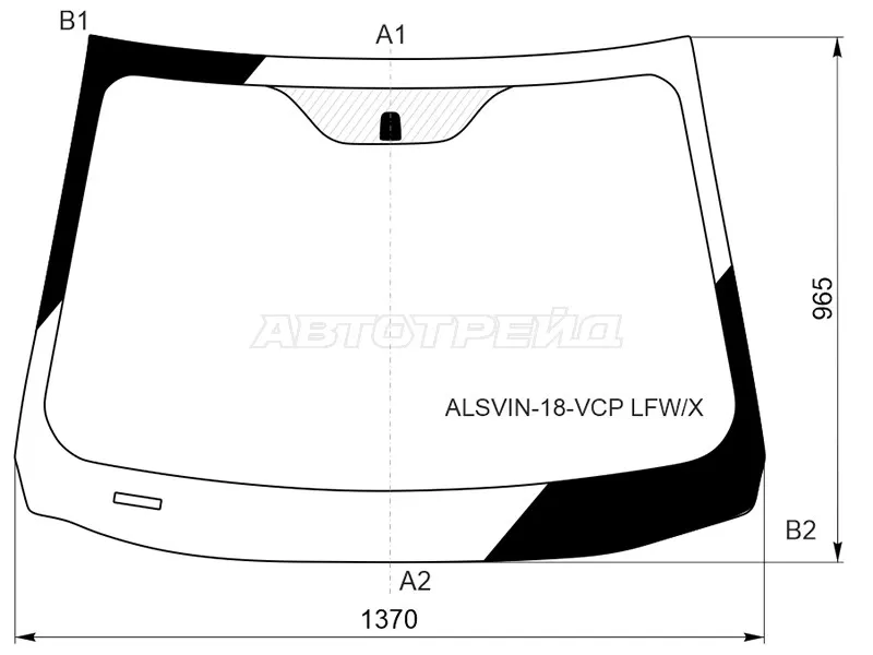 Стекло лобовое Changan Alsvin 18- (XYG: ALSVIN-18-VCP LFW/X)