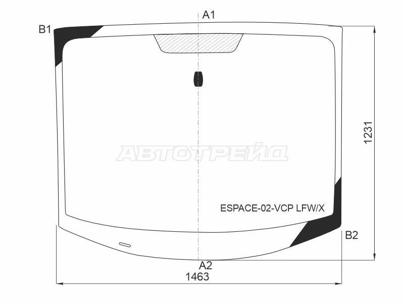 Стекло лобовое Renault Espace 02-14 (XYG: ESPACE-02-VCP LFW/X)