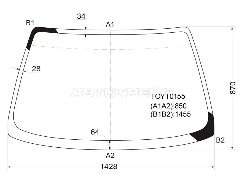 Стекло лобовое Toyota Raum 97-03 (KMK: TOYT0155)