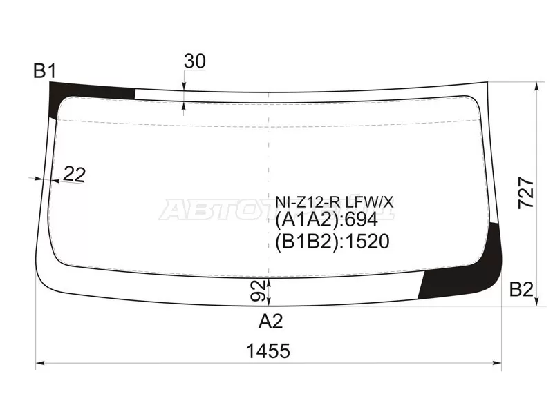 Стекло лобовое Nissan Cube 08-20 (XYG: NI-Z12-R LFW/X)