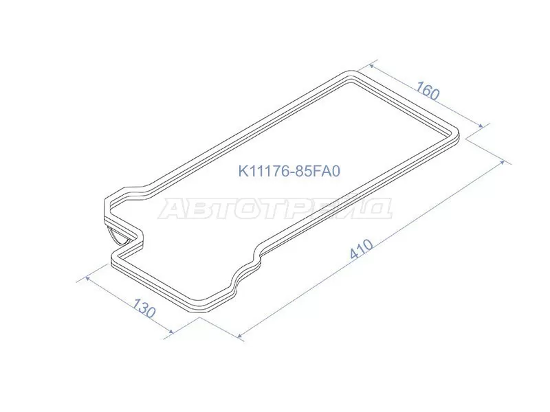 Прокладка клапанной крышки SZ H20A, H25A H27A, 98-05 GrandVitara XL-7 правая (SAT: K11176-85FA0)
