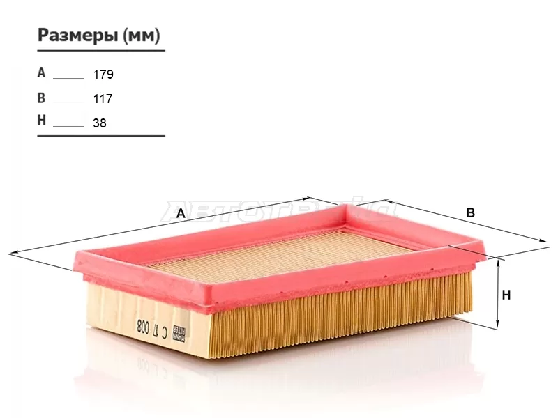 Фильтр воздушный TOYOTA COROLLA AXIO /FIELDER ##E16# 12- (MANN: C17008)