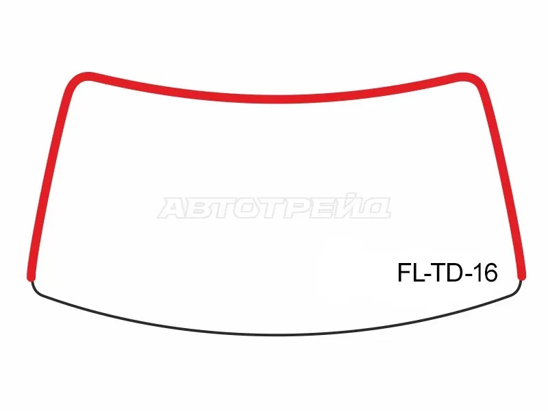 Молдинг лобового стекла (П-образный) Toyota Corolla (E100) 91-02  / Corolla Ceres 92-99  / Corolla FX 92-95  / Sprinter 93-02 (FLEXLINE: FL-TD-16)