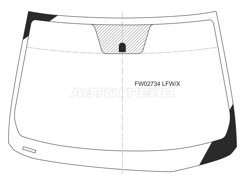 Стекло лобовое Nissan Altima 06-12 (XYG: FW02734 LFW/X)