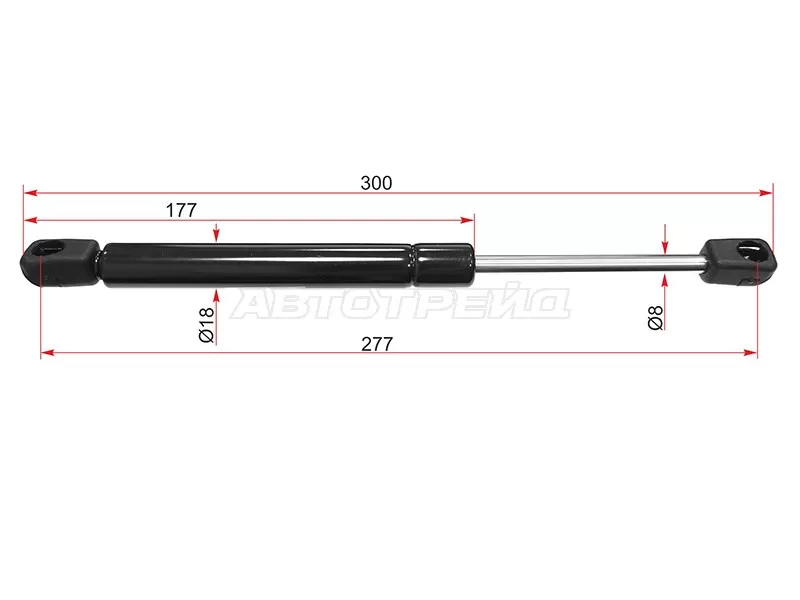 Амортизатор крышки багажника Audi A4 94-01  / Volkswagen Passat 96-00  / Bora 98-05 (SAT: ST-8D5827552F)