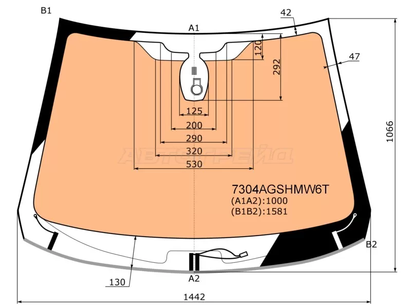 Стекло лобовое (Обогрев полный / Датчик дождя / Молдинг) Renault Kaptur 20-22 (AGC: 7304AGSHMW6T)