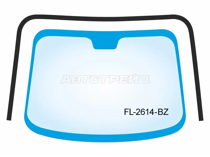 Молдинг лобового стекла (П-образный) Toyota Vitz 05-10  / Belta 05-12  / Vios 07-16  / Yaris 05-13 (FLEXLINE: FL-2614-BZ)