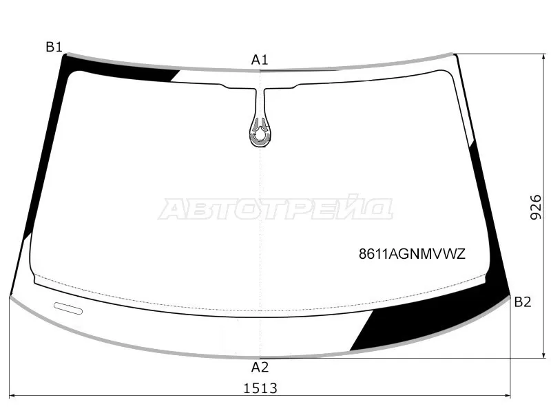 Стекло лобовое (Датчик дождя / Молдинг) Audi A6 10-14  / A6 allroad quattro 12-14  / S6 12-14 (FUYAO: 8611AGNMVWZ)