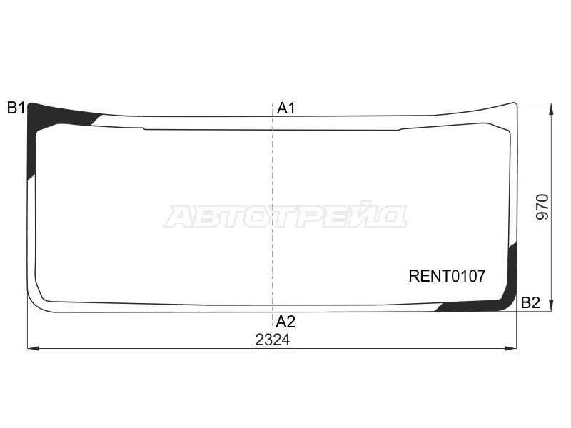 Стекло лобовое Renault T-Series 13- (KMK: RENT0107)