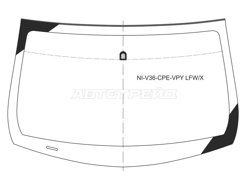 Стекло лобовое (Молдинг / 2D CPE) Infiniti G25 10-14  / G35 06-09  / G37 08-14  / Nissan Skyline 06-15 (XYG: NI-V36-CPE-VPY LFW/X)