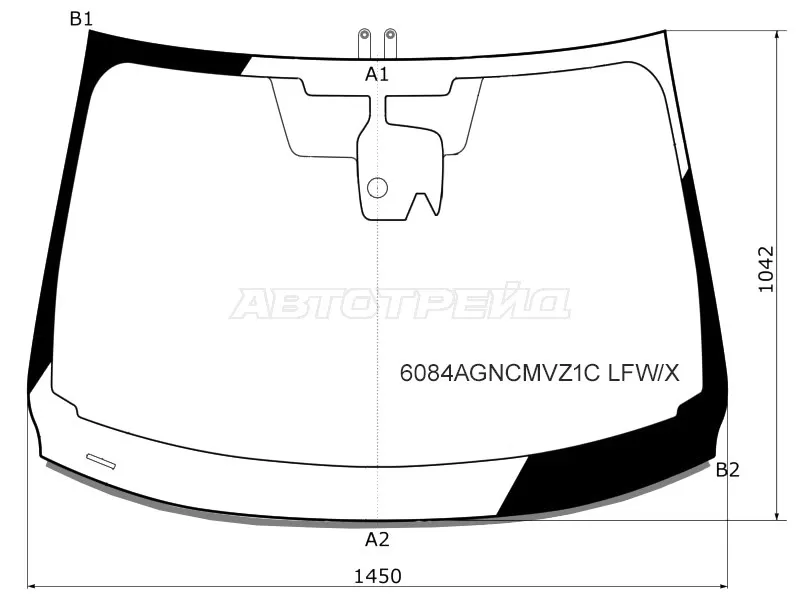 Стекло лобовое (Камера / Датчик дождя / Молдинг) Nissan Qashqai 13-19 (XYG: 6084AGNCMVZ1C LFW/X)