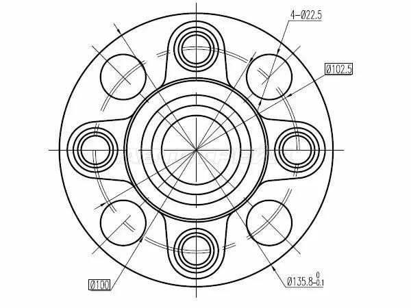 Ступичный узел задн. HONDA ORTHIA EL1 /2, PARTNER EY6 /7 /9 (без ABS) (NTN: HUB155-14)