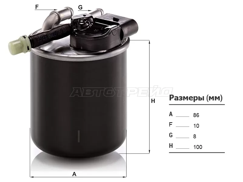 Фильтр топливный MERCEDES C-CLASS W204 / W205 / E-CLASS W212 / M-CLASS W166 2,2 3,0 DIESEL (MANN: WK820/17)