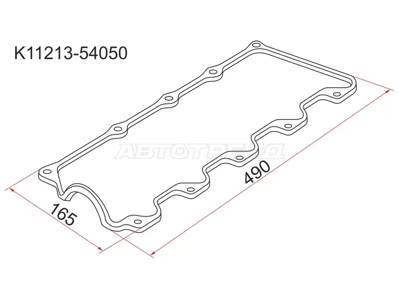 Прокладка клапанной крышки TY 2L#, 3L, 5L 89- (SAT: K11213-54050)