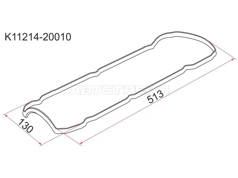 Прокладка клапанной крышки TY 1MZ /2MZ-FE, LH (SAT: K11214-20010)