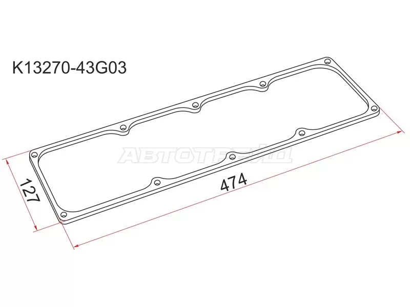 Прокладка клапанной крышки NS TD23, TD25, TD27#, QD32, 92- WD21 /R20 /F22 /F23 (SAT: K13270-43G03)