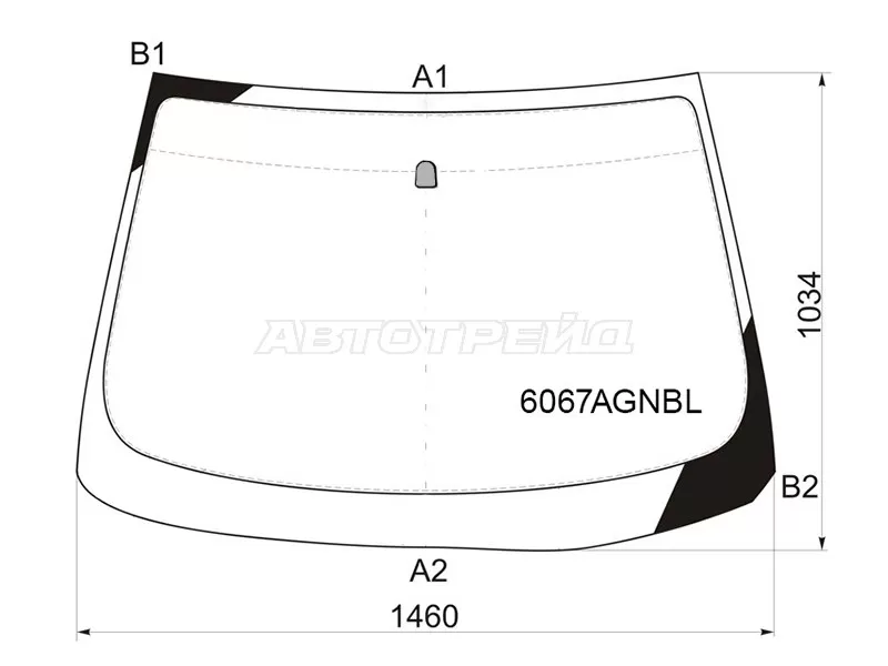 Стекло лобовое NISSAN TEANA 08-14 (AGC: 6067AGNBL)