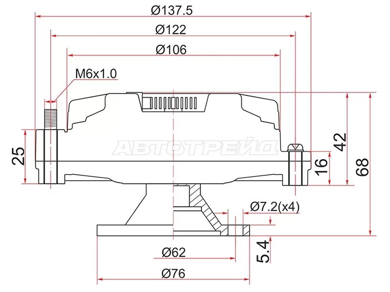 Вискомуфта TOYOTA MARKII,SUPRA,CROWN 1G-FE 92- (SAT: ST-16210-70040)