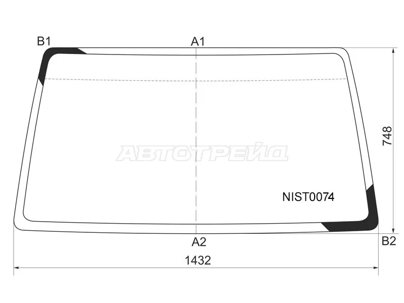 Стекло лобовое Mazda Bongo 99-  / Nissan Vanette 99-17 (KMK: NIST0074)