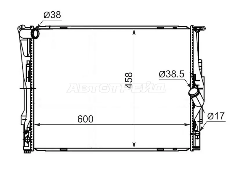 Радиатор BMW 1-Series 04-12  / 3-Series 05-14  / X1 09-15  / Z4 09-17 (SAT: BW0002-05)