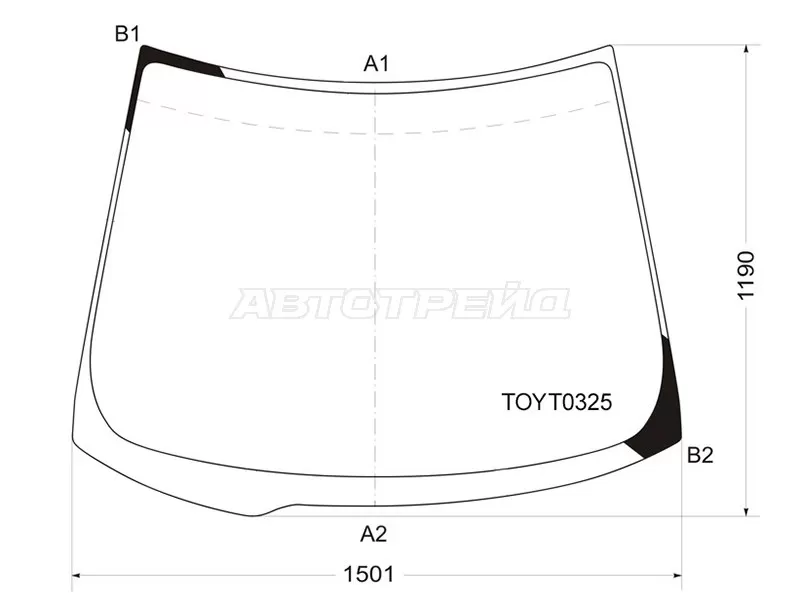 Стекло лобовое Toyota Estima 00-05  / Previa 00-07 (KMK: TOYT0325)
