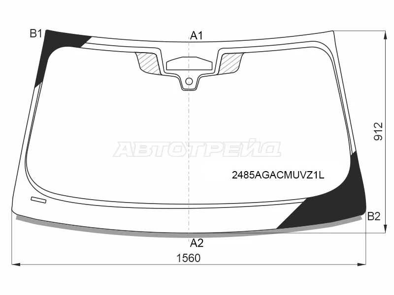 Стекло лобовое (Камера / Датчик дождя / Проекция / Молдинг) BMW 5-Series 20-  / M5 17-20 (FUYAO: 2485AGACMUVZ1L)