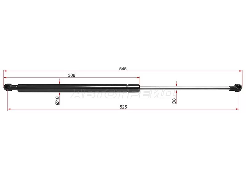 Амортизатор крышки багажника Citroen C4 Picasso 07-14 (SAT: ST-8731P1)