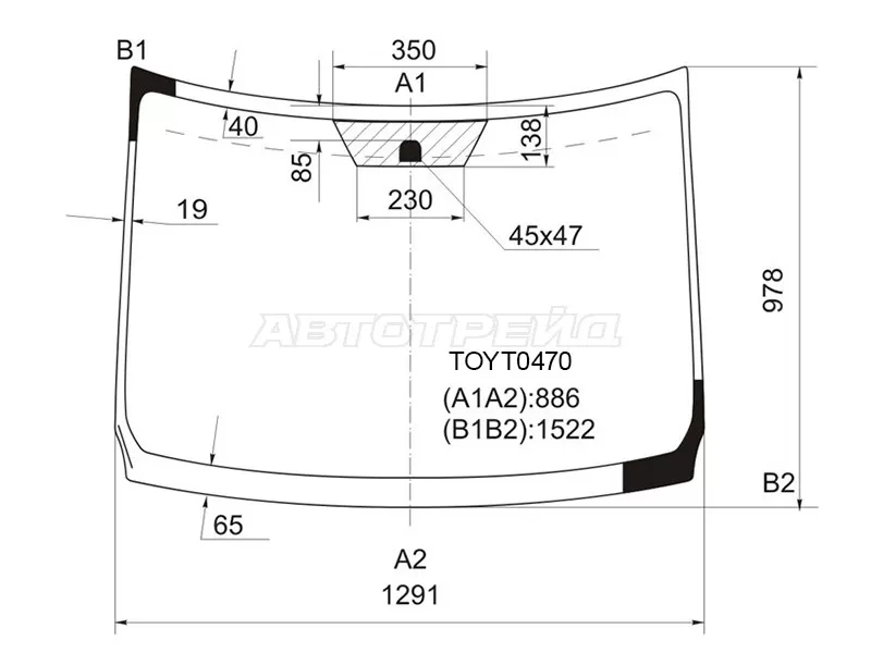 Стекло лобовое Toyota Ractis 05-10 (KMK: TOYT0470)