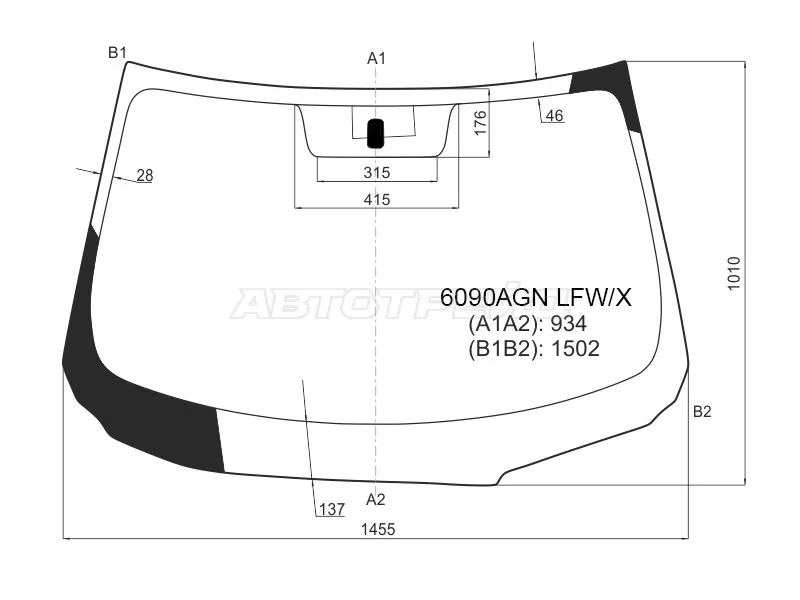 Стекло лобовое Nissan Almera 12-19 (XYG: 6090AGN LFW/X)