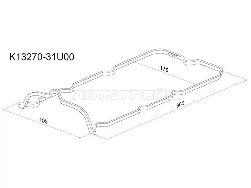 Прокладка клапанной крышки NS VQ20 /VQ25 /VQ30DE 94-98, FR (SAT: K13270-31U00)