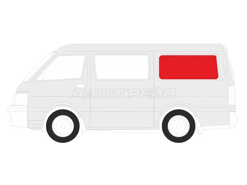 Стекло кузова боковое (не опускное) (Слева / Цвет зеленый) Nissan Primastar 02-14  / Opel Vivaro 01-14  / Renault Trafic 01-14 (XYG: TRAFIC-01 SW/LH/X)