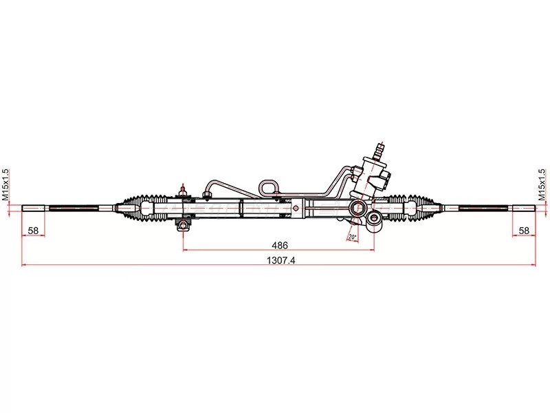 Рейка рулевая TOYOTA CAMRY ACV30 01- RHD (SAT: ST-44200-33380)