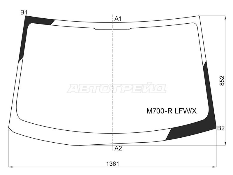 Стекло лобовое Toyota Passo 16-  / Daihatsu Boon 16- (XYG: M700-R LFW/X)