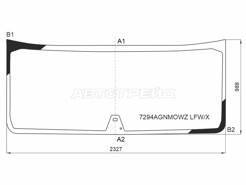 Стекло лобовое (Датчик дождя) Renault T-Series 13- (XYG: 7294AGNMOWZ LFW/X)