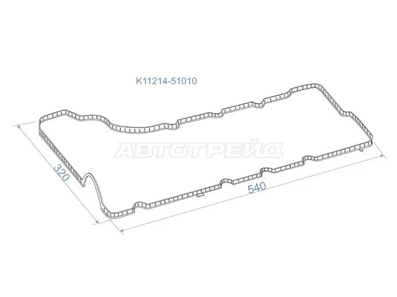 Прокладка клапанной крышки левая TOYOTA LAND CRUISER 200 1VDFTV 07- (SAT: K11214-51010)