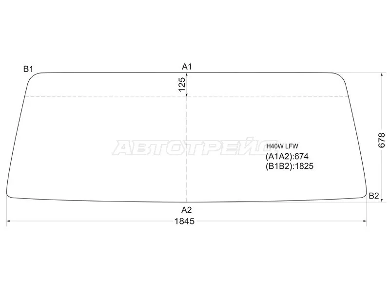 Стекло лобовое Nissan Atlas F 82-92 (XYG: H40W LFW)