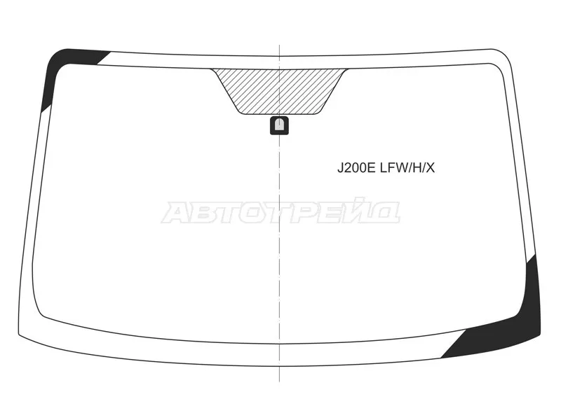 Стекло лобовое (Обогрев щеток) Daihatsu Be-Go 06-16  / Terios 06-  / Toyota Rush 06-16 (XYG: J200E LFW/H/X)
