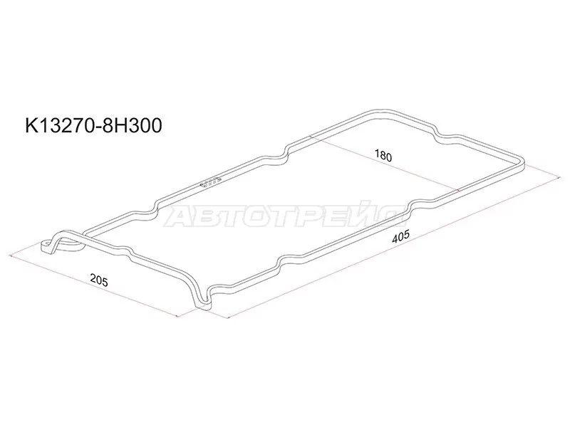Прокладка клапанной крышки NS QR20DE, QR25DE, 00-Y11 /P12 /U30 /J31 /T30 /Z50 (SAT: K13270-8H300)