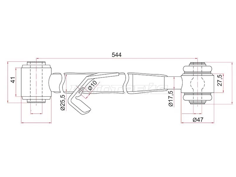 Тяга поперечная задней подвески нижняя TOYOTA RAV4 00-05 /CHERY TIGGO 06- LH (SAT: ST-48730-42020)