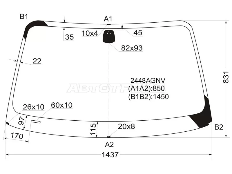 Стекло лобовое BMW 1-Series 04-13 (FUYAO: 2448AGNV)
