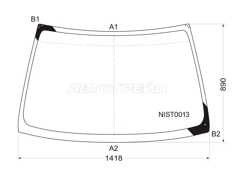 Стекло лобовое Nissan Avenir 98-05  / Expert 99-06 (KMK: NIST0013)