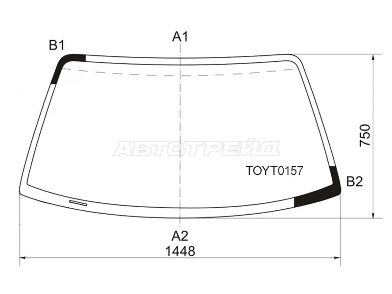 Стекло лобовое Toyota RAV4 (XA10) 94-00 (KMK: TOYT0157)