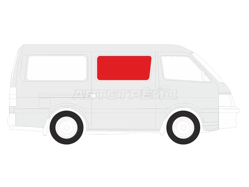 Стекло кузова боковое (не опускное) (Справа / Цвет зеленый) Nissan Primastar 02-14  / Opel Vivaro 01-14  / Renault Trafic 01-14 (XYG: TRAFIC-01 SF/RH/X)