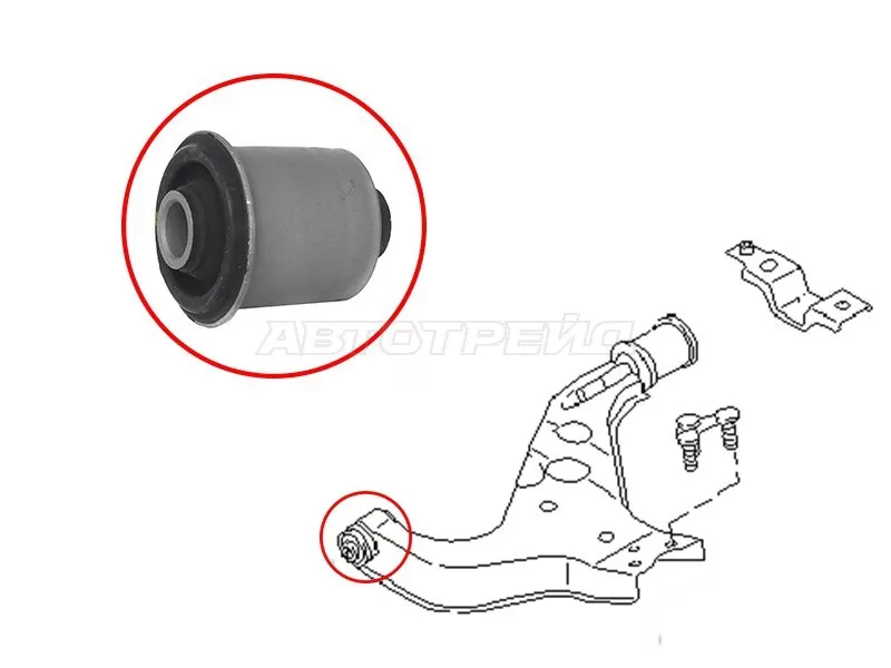 Сайлентблок переднего нижнего рычага передний NISSAN TERRANO /PATHFINDER /ELGRAND /INFINITY QX4 96-03 (SAT: ST-54560-0W000)