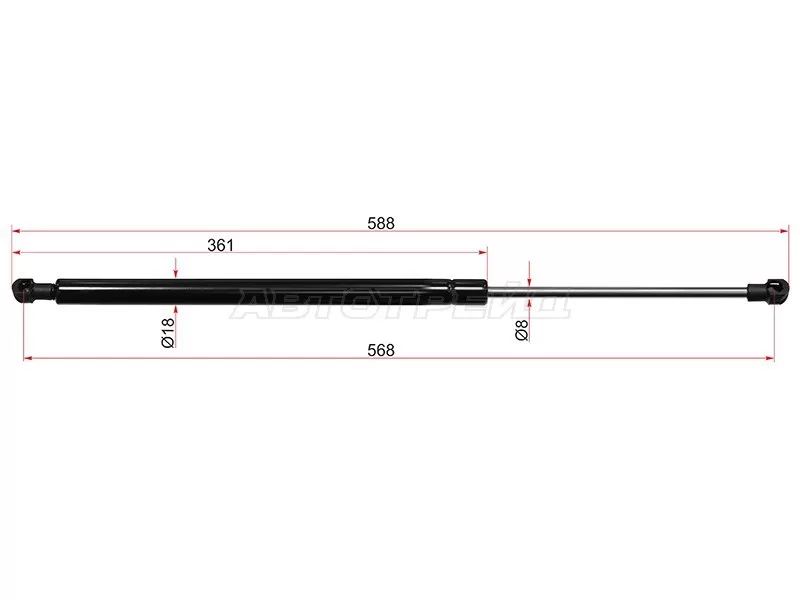 Амортизатор крышки багажника Hyundai Matrix 01-10 (SAT: ST-81770-17031)
