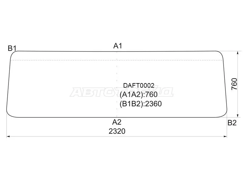 Стекло лобовое DAF 95 88-08 (KMK: DAFT0002)
