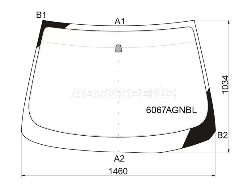 Стекло лобовое NISSAN TEANA 08-14 (FUYAO: 6067AGNBL)